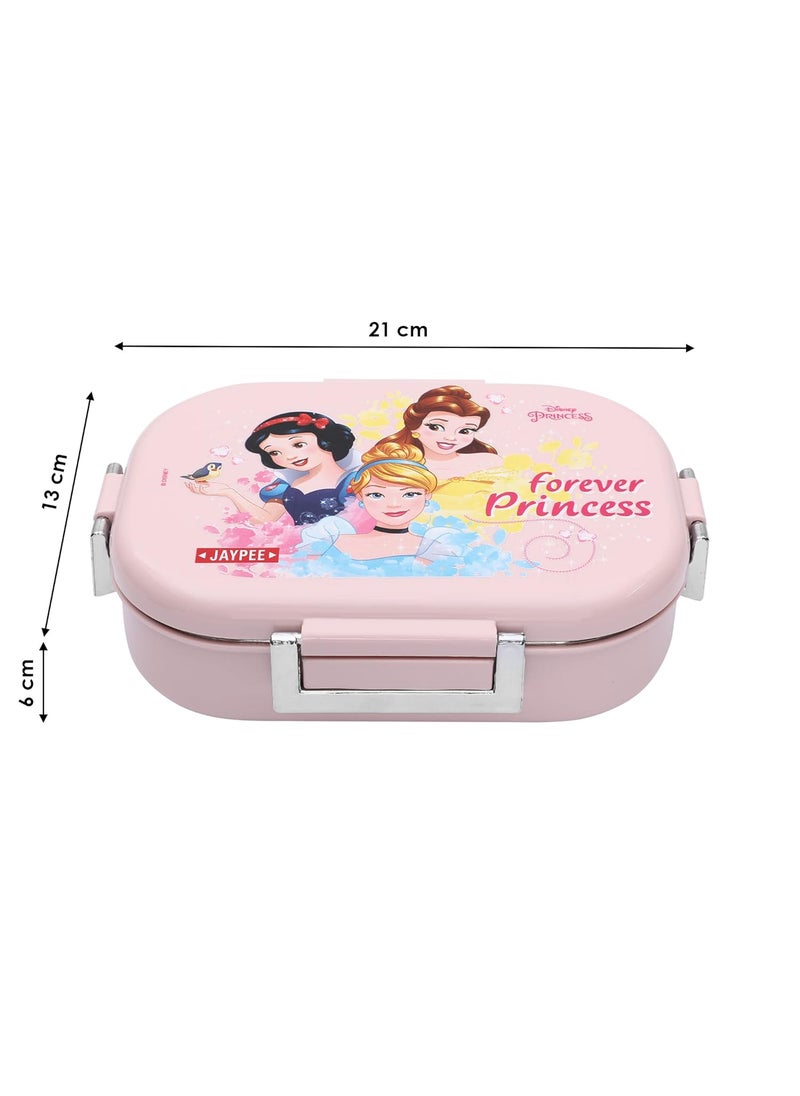 JAYPEE Stainless Steel Insulated Lunch Box for Kids Missteel Forever Princess Light Pink, 500 ml, Suitable for School, Offices and picnics,