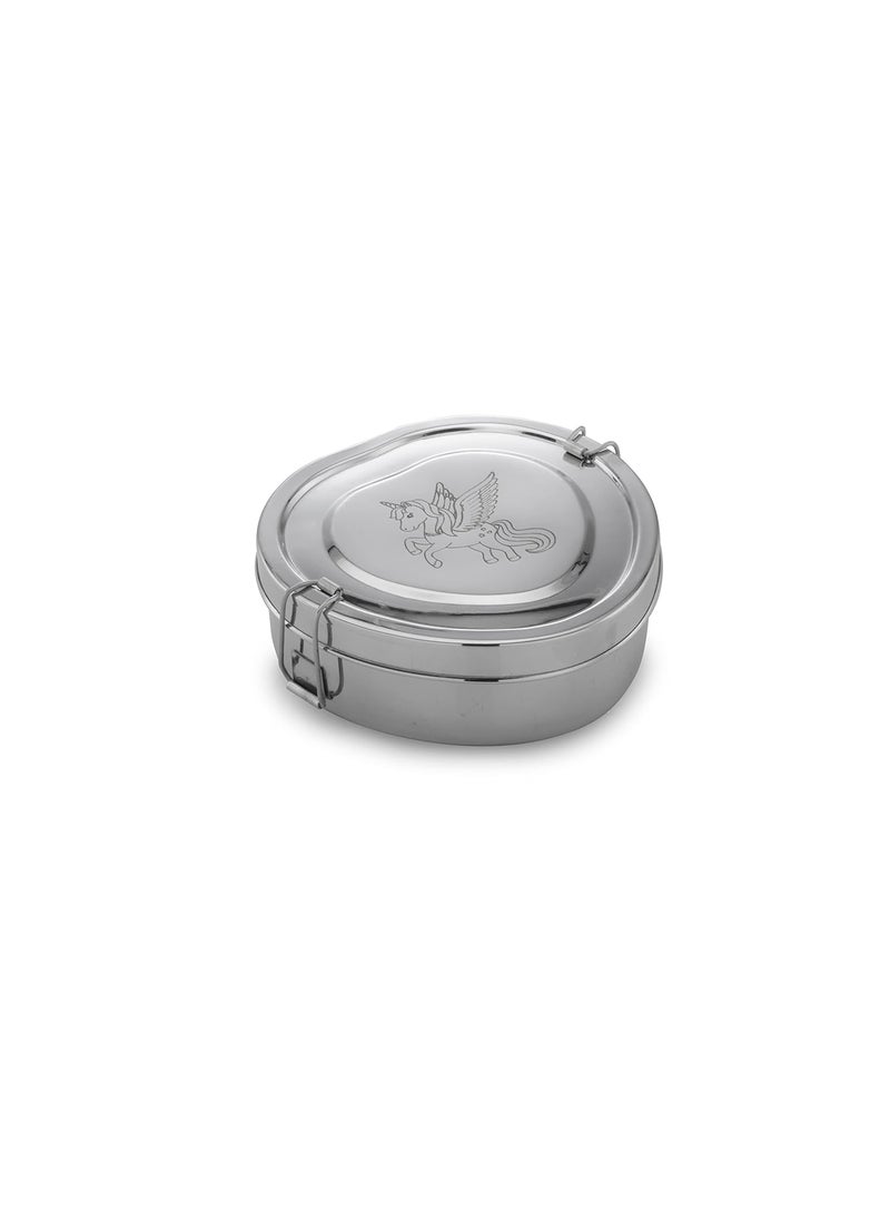 Expresso Stainless Steel Lunch Box for School, Office Tiffin - Heart Shape - Unicorn