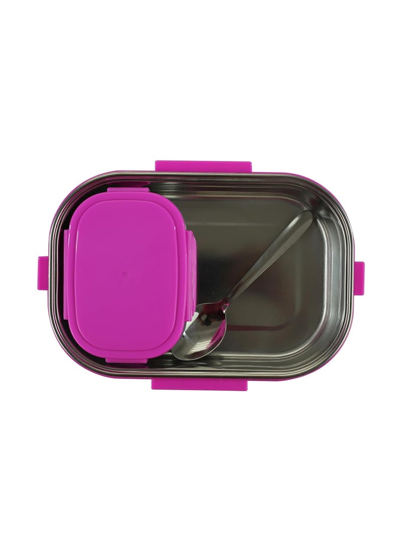 Smily Kiddos Kids Stainless Steel Insulated Lunch Box Pancake Theme - Purple |Age Above 3 Years| 100% BPA Free and Food Grade
