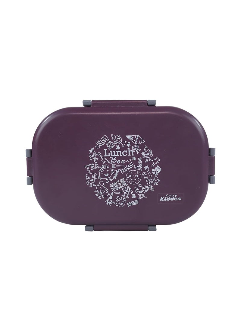 Smily Kiddos Kids Stainless Steel Insulated Lunch Box Pancake Theme - Purple |Age Above 3 Years| 100% BPA Free and Food Grade