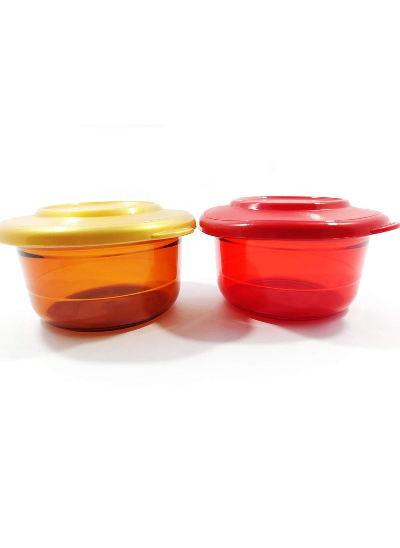 Tupperware Polypropelene Preludio Bowl for Storage and Lunch Box, 150 ml (Set of 2) with Free Handkerchief