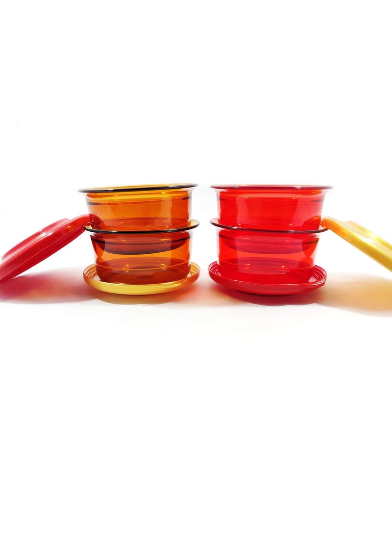Tupperware Polypropelene Preludio Bowl for Storage and Lunch Box, 150 ml (Set of 2) with Free Handkerchief