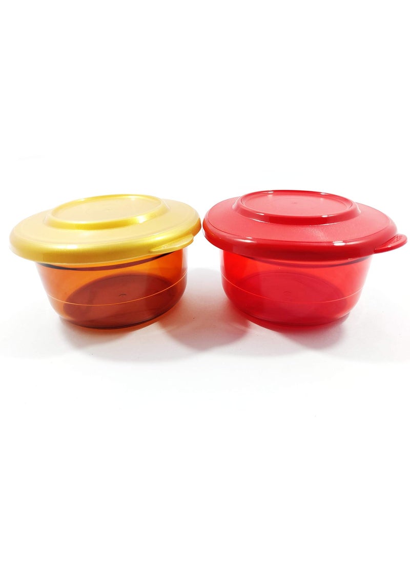 Tupperware Polypropelene Preludio Bowl for Storage and Lunch Box, 150 ml (Set of 2) with Free Handkerchief