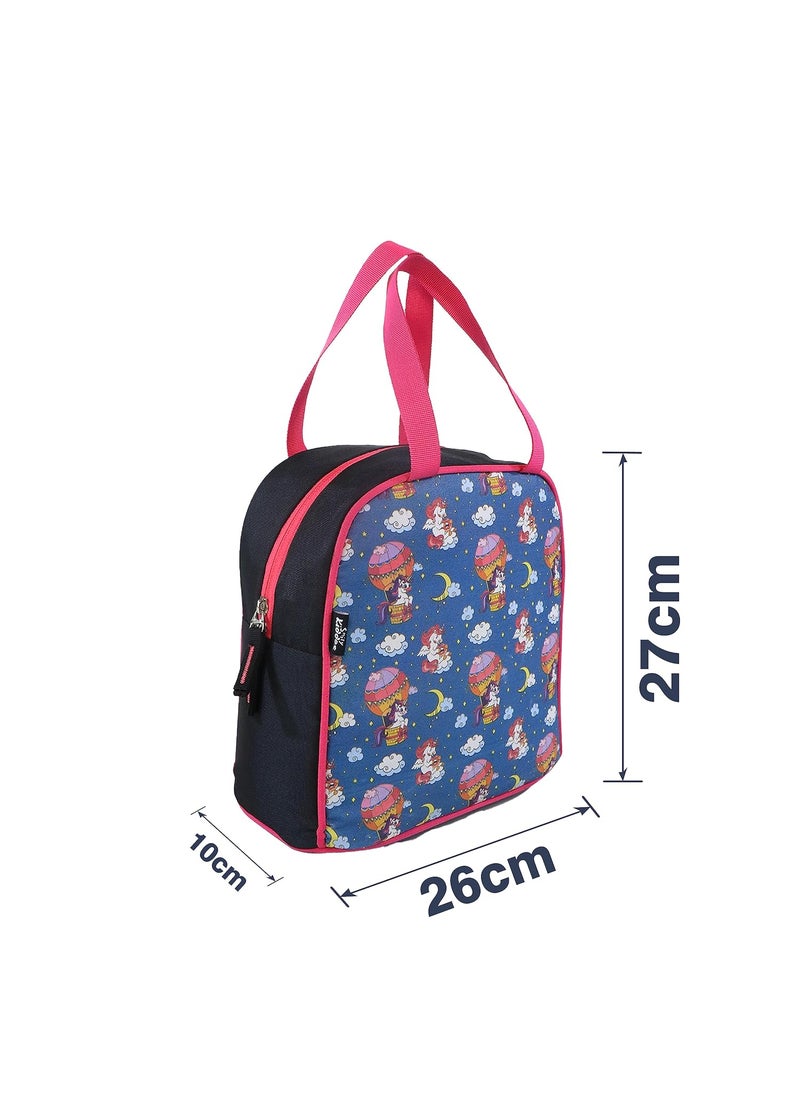 Smily Kiddos Joy Lunch Bag- Unicorn Theme - Teal Blue| one Main Compartment | Best Birthday Return Gifts for Boys & Girls