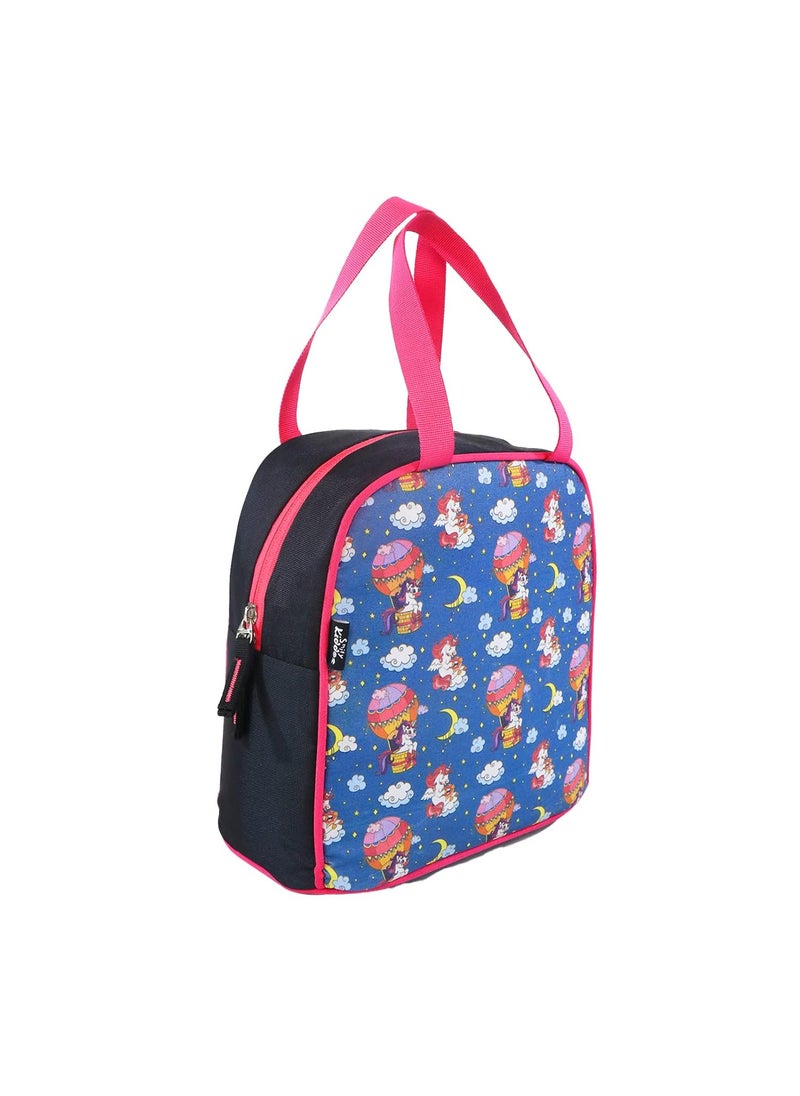 Smily Kiddos Joy Lunch Bag- Unicorn Theme - Teal Blue| one Main Compartment | Best Birthday Return Gifts for Boys & Girls