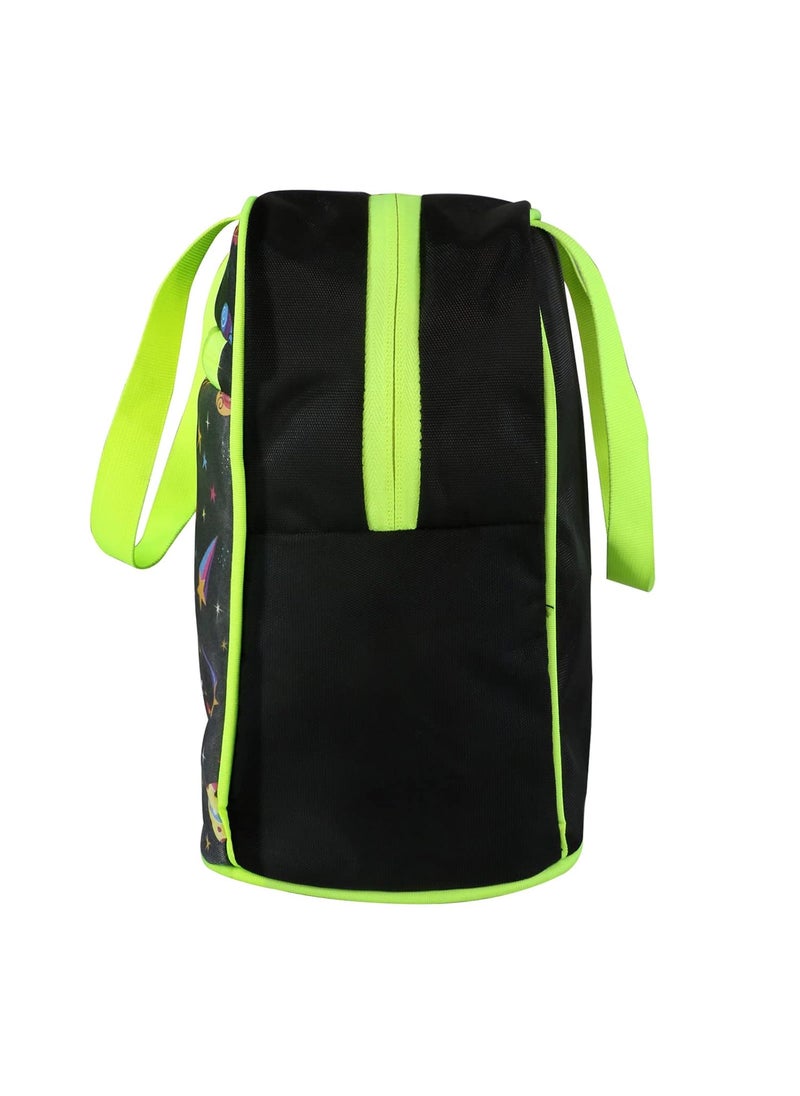 Smily Kiddos Joy Lunch Bag- Alien Blac Theme - Multicolor| one Main Compartment | Best Birthday Return Gifts for Boys & Girls
