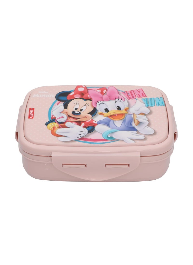 JAYPEE Steel Tek Jr. Insulated Lunch Box Mickey Mouse & Donald Duck, Pink, 400 ml | Airtight Tiffin Box for School Kids Inner Stainless Steel Mini Box | Bpa Free
