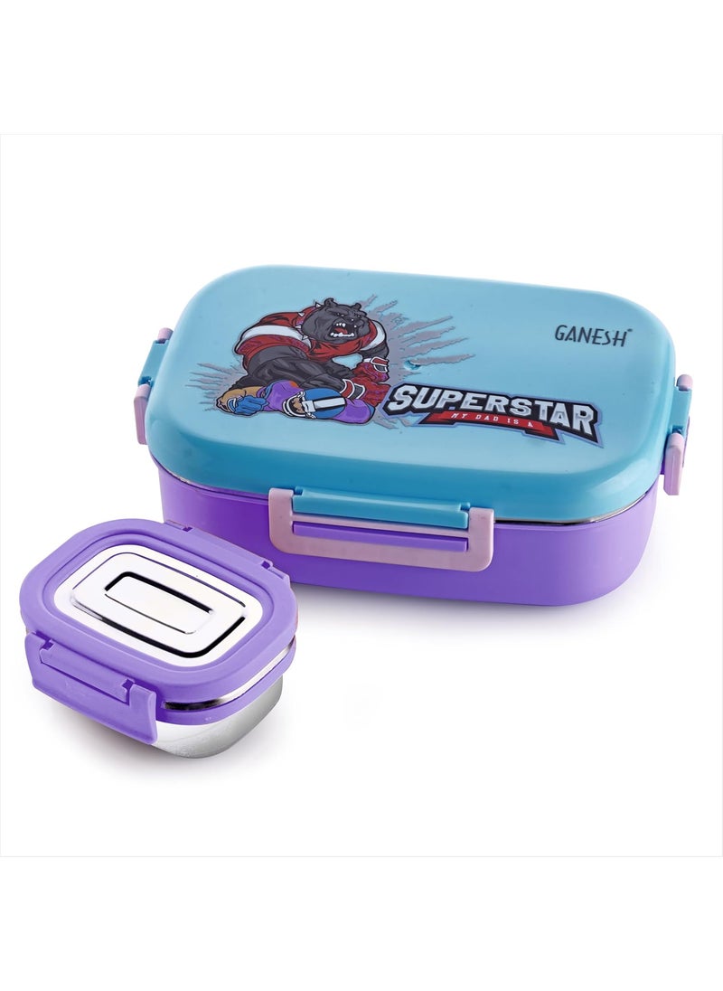 Ganesh Genius Insulated Airtight Leak-Proof Lunch Box for Office, School, Picnic - 750ml - Color May Vary