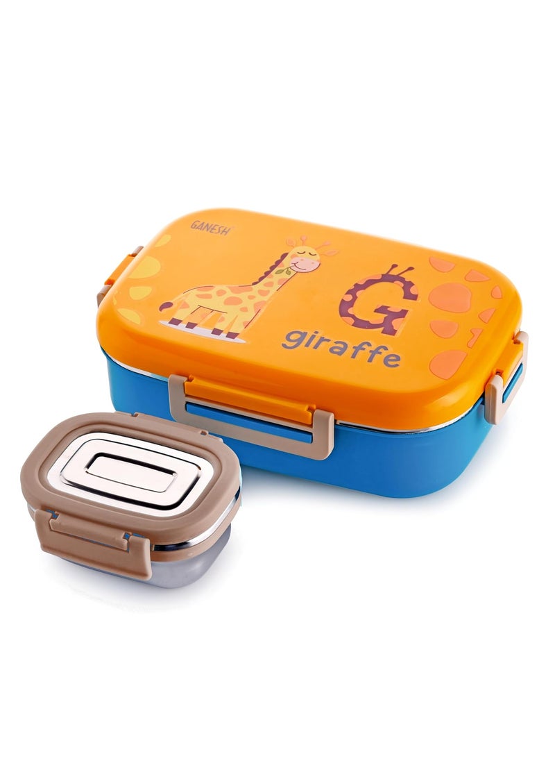 GANESH Genius Insulated Airtight Leak-Proof Lunch Box for Office, School, Picnic - 750 ml - Blue