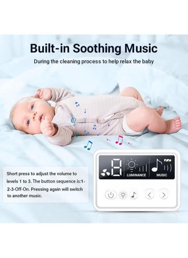 Electric Nasal Aspirator for Baby, Rechargeable Nose Sucker with 9 Levels Suction, Nose Cleaner with Night Light & Music for Infants, Toddlers