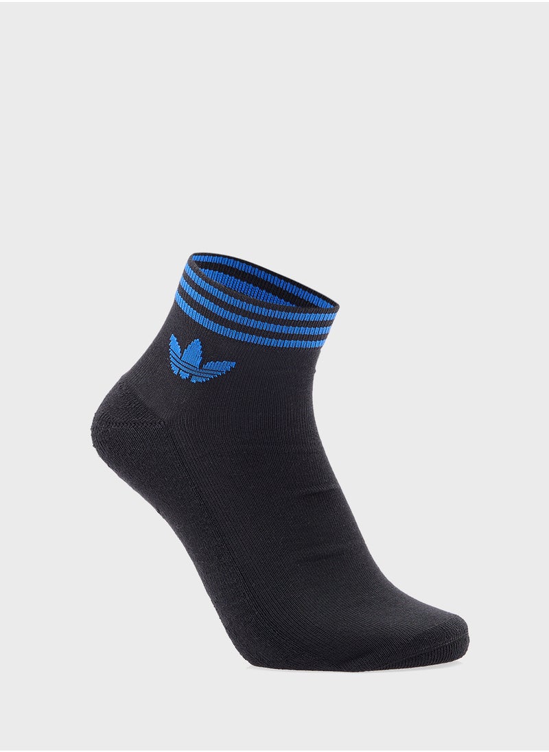 3 Pack Trefoil Ankle Socks