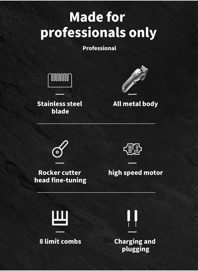 Men'S Hair Trimmer Beard Trimmer Barber Trimmer Professional Rechargeable Wireless Quiet Colorful