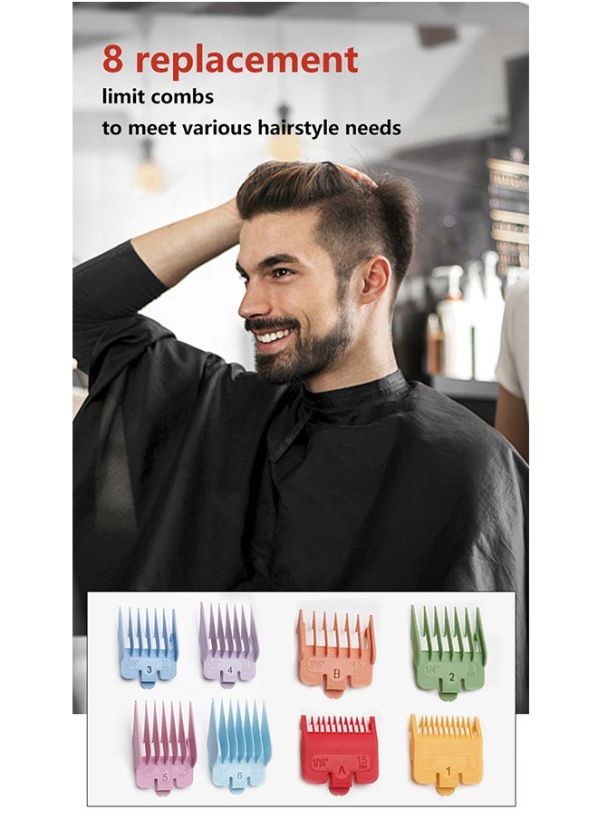 Men'S Hair Trimmer Beard Trimmer Barber Trimmer Professional Rechargeable Wireless Quiet Colorful