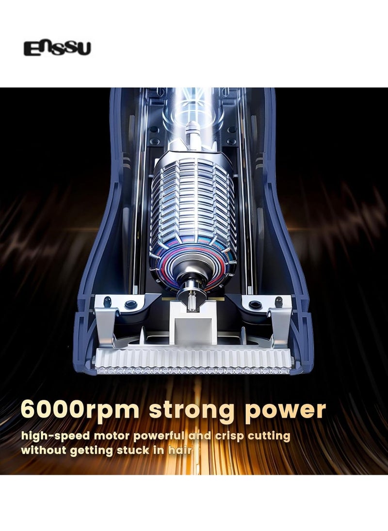 Men's Body Hair Trimmer, Waterproof  Skin-Safe Ceramic Shaving Head, Electric Ball Trimmer For Beard & Chest, LCD Display, Fast Charging, Adjustable Length （Blue）