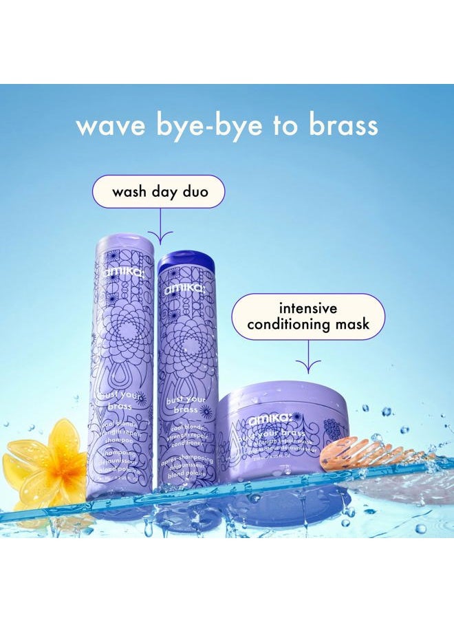 amika bust your brass toning + strength repair mask, 250ml