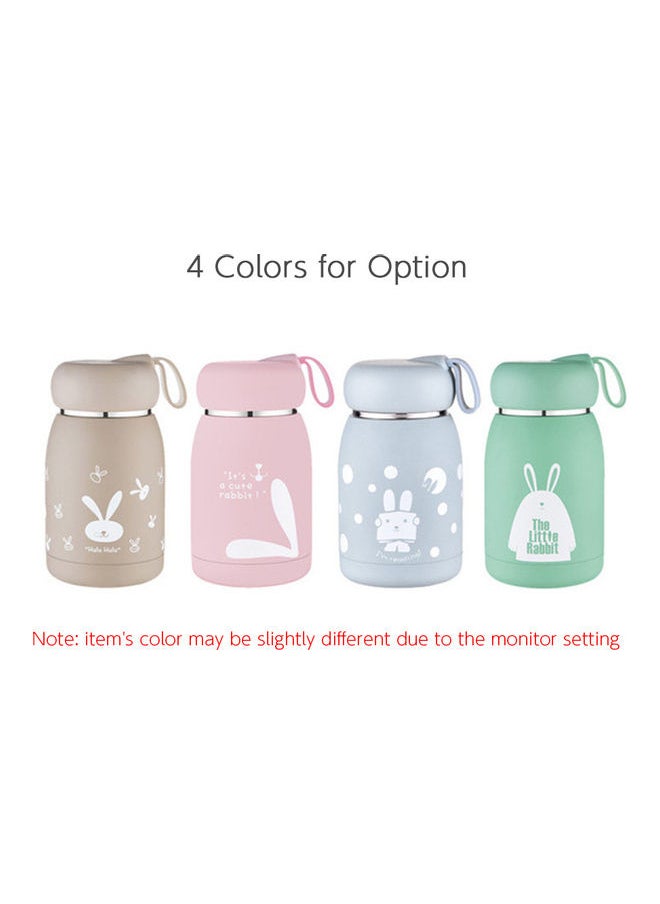 Stainless Steel Vacuum Insulated Bottle With Easy Carry Strap For Hot And Cold Pink 15x8x8cm