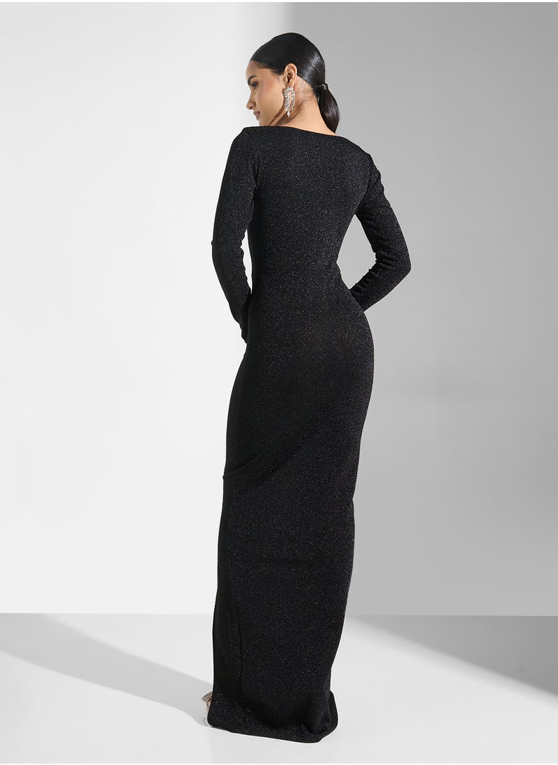 sparkly long sleeve dress