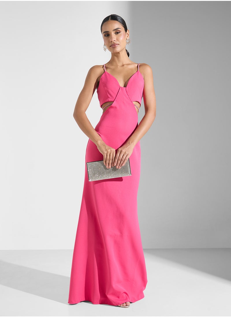 Cutout Fitted Gown
