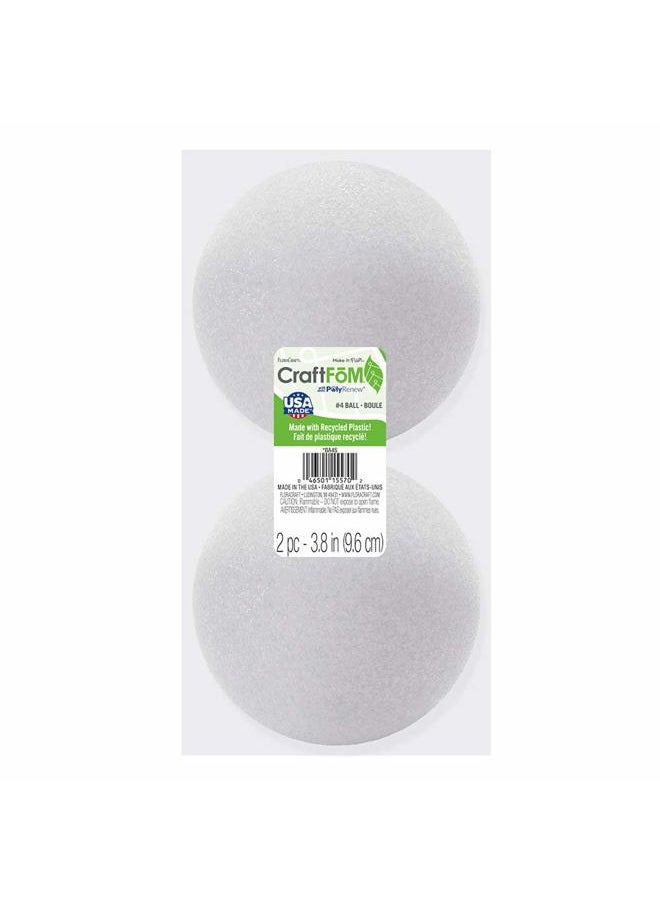 CraftFōM 2 Piece Ball 3.8 Inch White