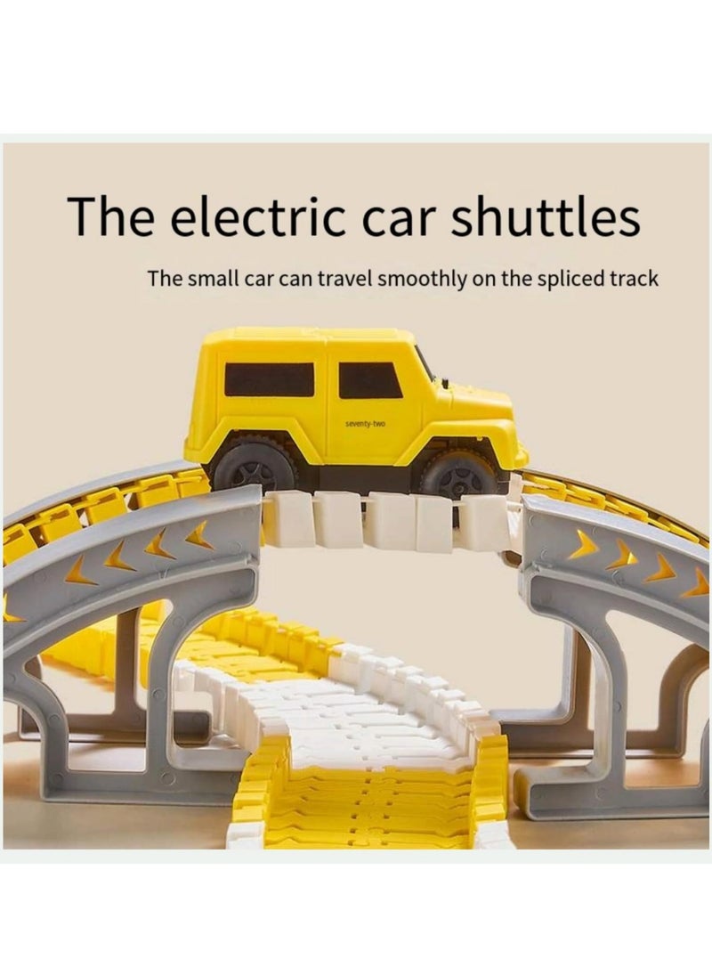 Kids Toys 334 PCS Construction Race Tracks Toy for 3 4 5 6 7 8 Year Old Boys Girls, toy car 5 PCS Truck Car and Flexible Track Play Set Create A Engineering Road Games Toddler Toys Birthday Gifts