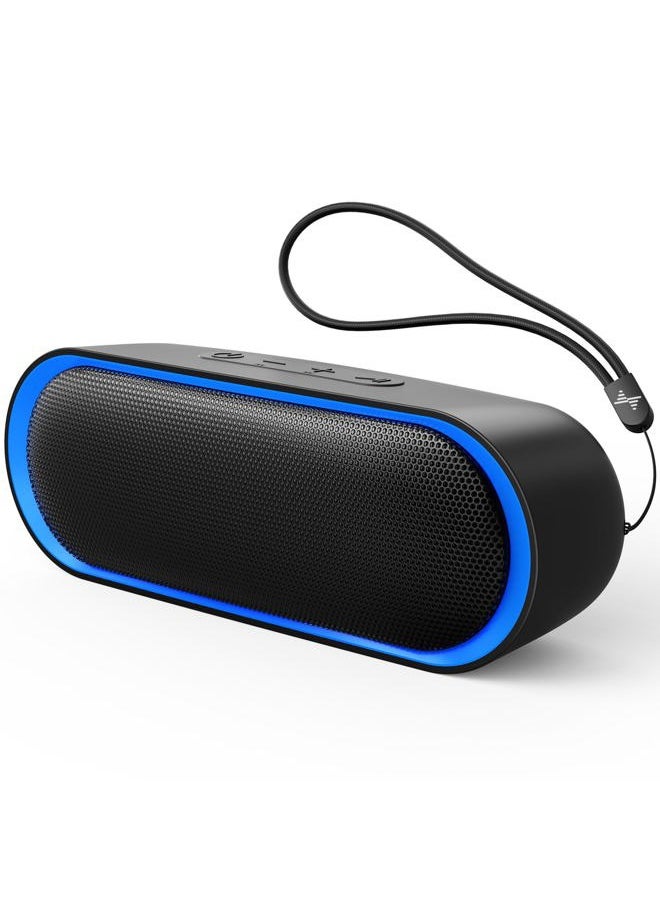 Bluetooth Speakers, Waterproof Portable Speakers with TWS, 24 Playtime, Stereo Sound, Wireless for Home Shower Pool Beach Outdoor (Black)