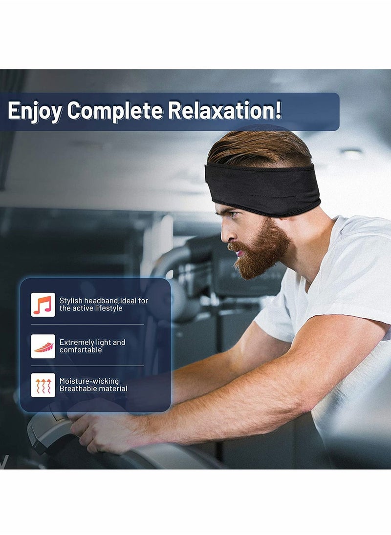 Sleep Headphones, Bluetooth Sleep Eye Mask Wireless Headphones, Sleeping Travel Music Eye Cover, Sports Headband Headphones with Ultra-Thin HD Stereo Speakers, for Insomnia, Snoring, Travel