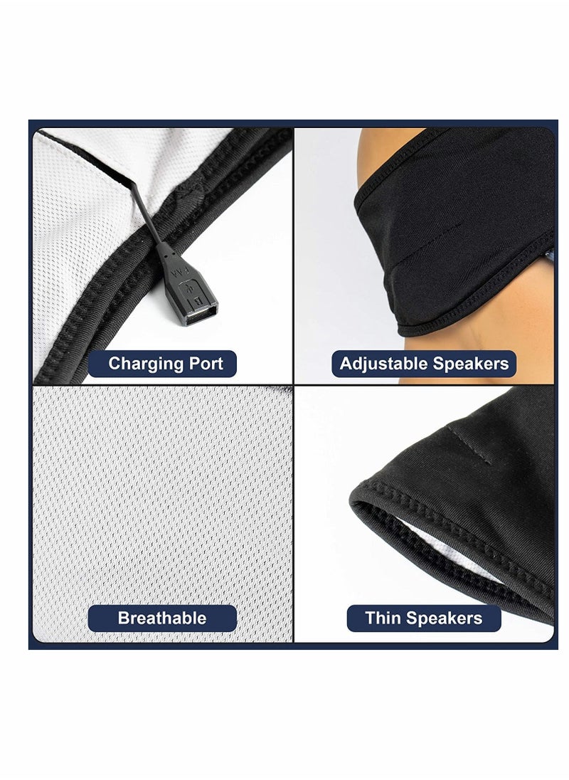 Sleep Headphones, Bluetooth Sleep Eye Mask Wireless Headphones, Sleeping Travel Music Eye Cover, Sports Headband Headphones with Ultra-Thin HD Stereo Speakers, for Insomnia, Snoring, Travel