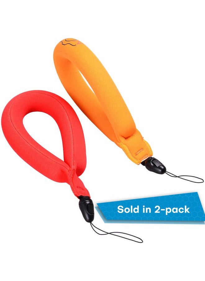 Waterproof Camera Float (2-pack) Floating Strap for GoPro Hero12, DJI Action 4, Insta360 Ace Pro, Olympus Tough TG-6, & Many More Action Cameras and Phones
