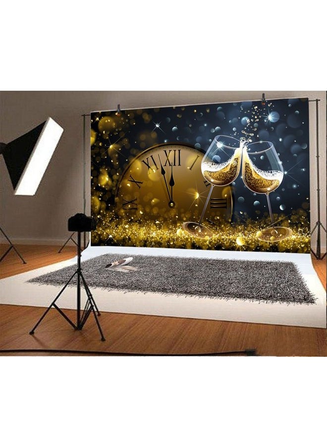 New Year Backdrops for Photography LFEEY 10x8ft Vinyl Cocktail Wine Party Photoshoot Poster Twelve o'Clock 2023 New Year's Eve Bokeh Photo Background Photo Studio Props