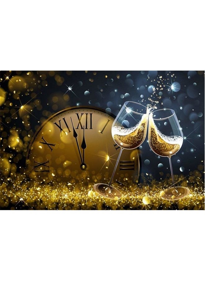 New Year Backdrops for Photography LFEEY 10x8ft Vinyl Cocktail Wine Party Photoshoot Poster Twelve o'Clock 2023 New Year's Eve Bokeh Photo Background Photo Studio Props