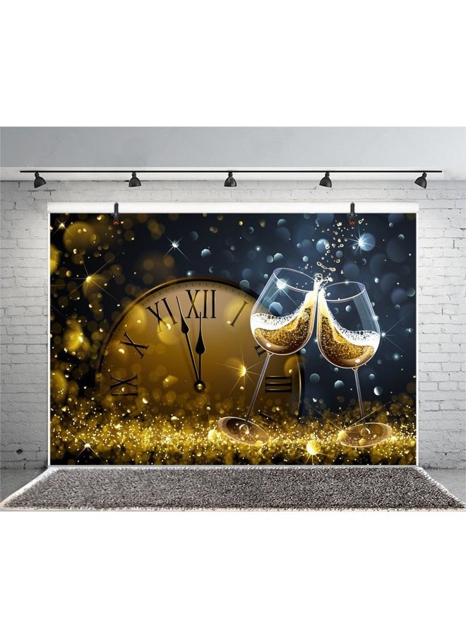 New Year Backdrops for Photography LFEEY 10x8ft Vinyl Cocktail Wine Party Photoshoot Poster Twelve o'Clock 2023 New Year's Eve Bokeh Photo Background Photo Studio Props