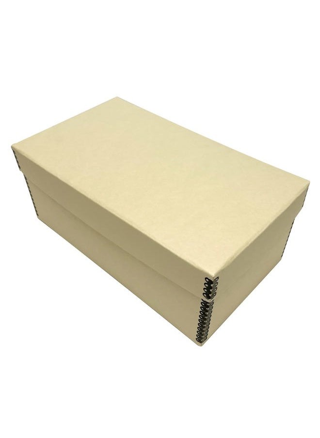 Photo Card Box, Museum-Quality Archival Storage, Acid-Free with Removable Lid, Bulk Storage for Negatives, Prints, Films, Photos, 4x6x12 Inches, Tan
