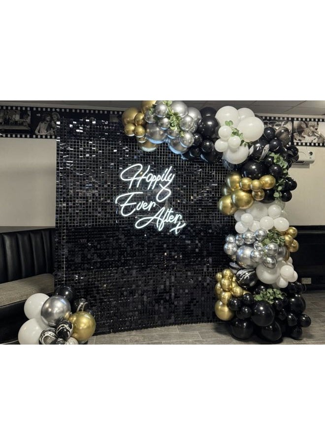 Shimmer Wall Backdrop Rose Gold Wall Panels 12Pcs Square Sequin Shimmer Wall Backdrop Decoration for Birthday Party,Wedding, Anniversary