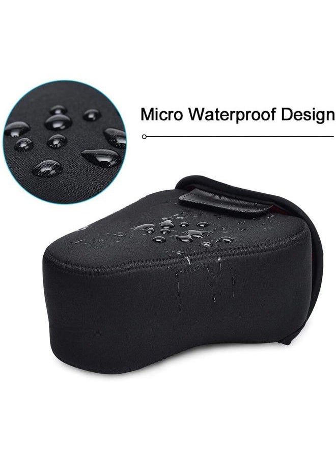 DSLR SLR Camera Sleeve Case with Neoprene Protection, Compatible for Nikon, Canon, Pentax, Sony and ect...(Medium Black)