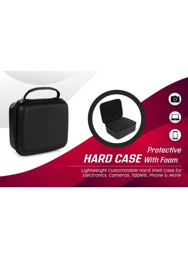 Protective Hard Case With Customizable Foam – 9.5 Inch Lightweight Hard Shell Case for Electronics, Cosmetic, Makeup & More – 9.5 x 7.5 x 4.75 Inches