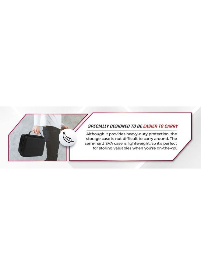 Protective Hard Case With Customizable Foam – 9.5 Inch Lightweight Hard Shell Case for Electronics, Cosmetic, Makeup & More – 9.5 x 7.5 x 4.75 Inches