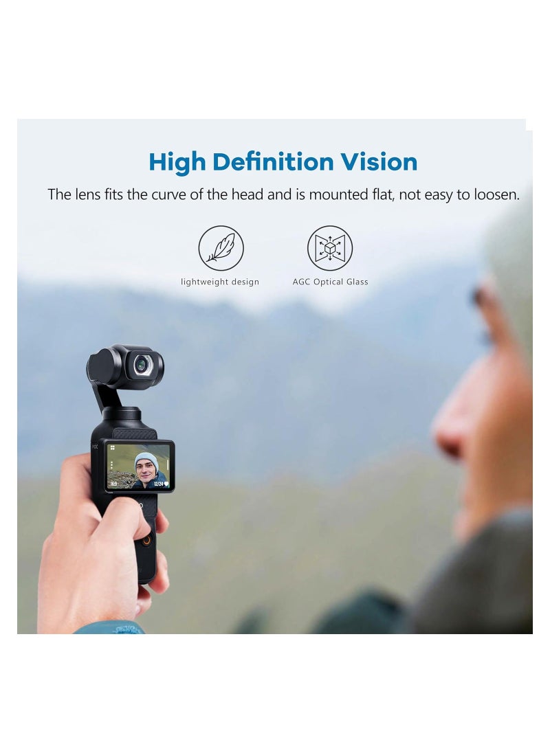 OSMO Pocket 3 Filter, Multi Coated Wide Angle Lens Fit for Dji Pocket 3 Accessories Protection Action Camera Lens, Hd Optical Correction Glass, Not Affect The Visual Effect(Magnetic Aluminum Version)