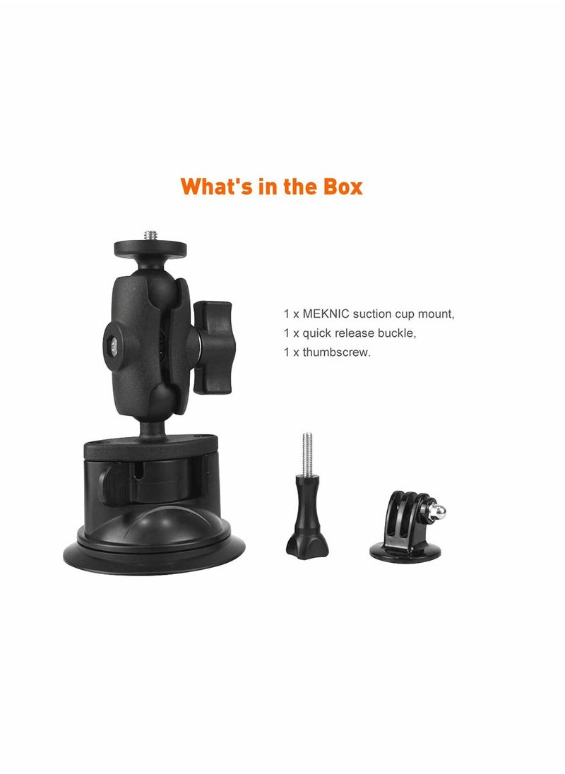 Camera Car Windshield Suction Cup Mount Compatible with for GoPro Hero 10 9 8 7 6 5 Black 4 Session Insta360 for AKASO Campark DJI OSMO Action YI Action Camera Car Dash Cameras