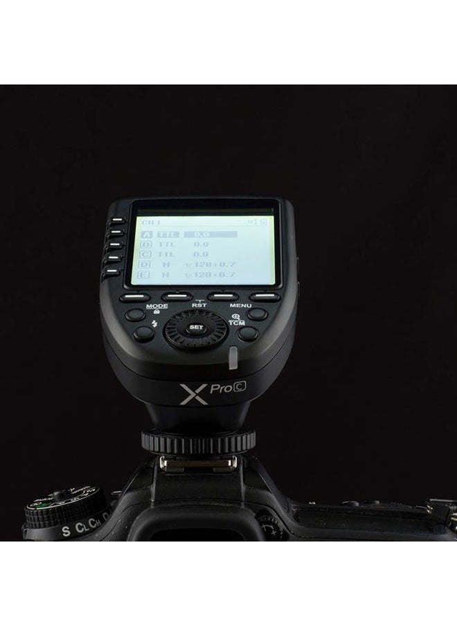 Godox Xpro-C 2.4G X System TTL Wireless Flash Trigger Transmitter & 2 * X1R-C Controller Receiver Compatible for Canon Flash