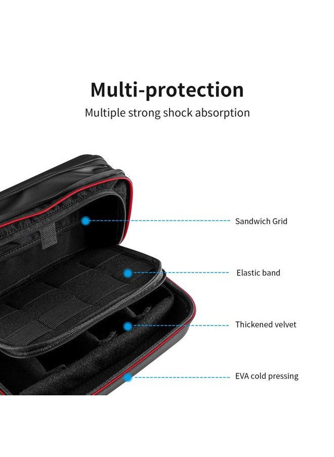 Large Carry Case Carrying Travel Bag for GoPro Max Hero 13 12 11 10 9 8 7 6 5 DJI Action 3 4 5 Osmo Pocket 3 Insta360 X3 Go3 Ace Pro Battery Charger Strap Mount Accessories