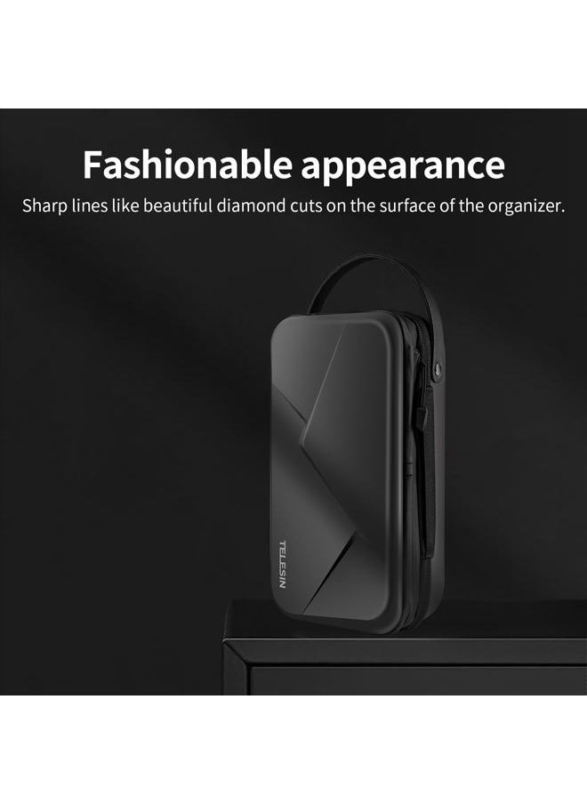 Large Carry Case Carrying Travel Bag for GoPro Max Hero 13 12 11 10 9 8 7 6 5 DJI Action 3 4 5 Osmo Pocket 3 Insta360 X3 Go3 Ace Pro Battery Charger Strap Mount Accessories