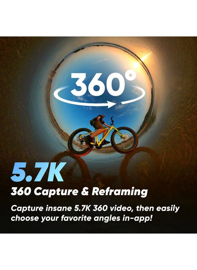 X3 - Waterproof 360 Action Camera with 1/2