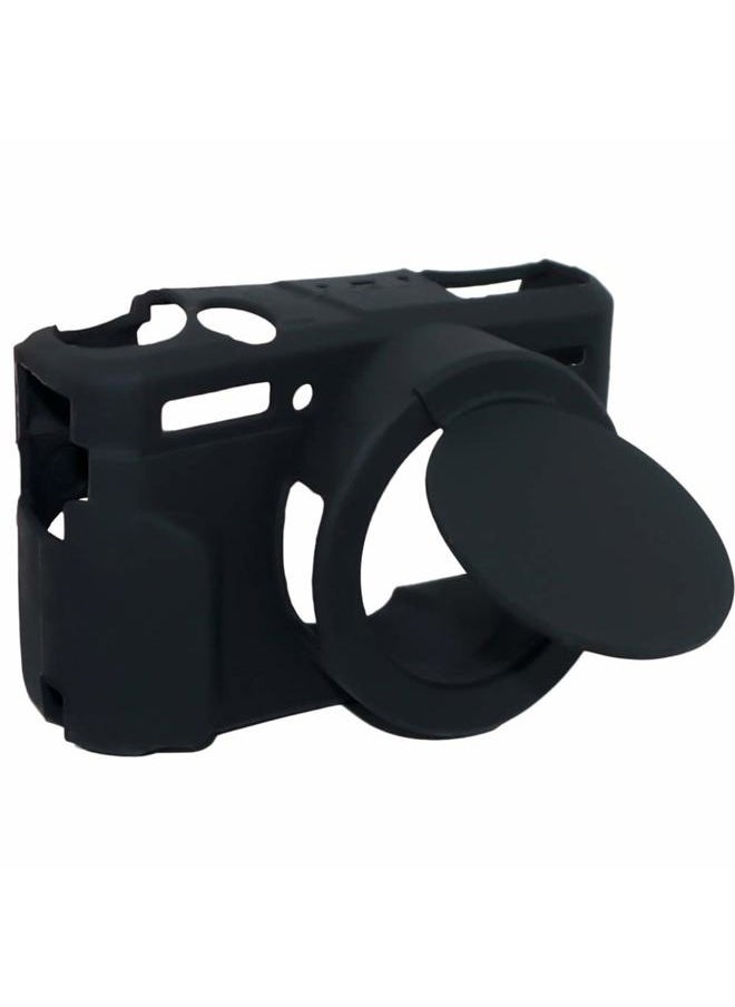 G7 X Mark II G7 X Removable Lens Cover Silicone Cover Rubber Soft Camera Case Cover for Canon PowerShot G7x ii G7x (Glamour Black)