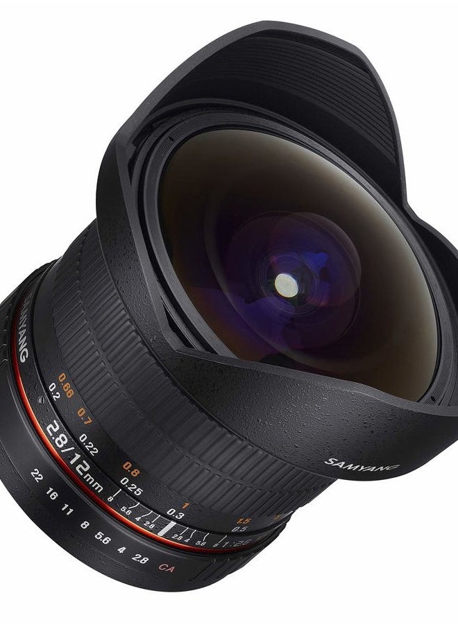 12mm F2.8 Ultra Wide Fisheye Lens for Canon EOS EF DSLR Cameras - Full Frame Compatible