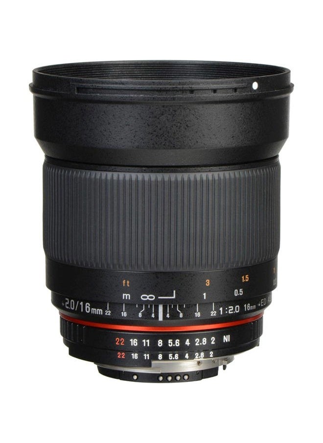 16mm F/2.0 ED AS UMC CS Lens for Nikon F Mount Cameras