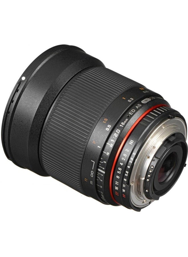 16mm F/2.0 ED AS UMC CS Lens for Nikon F Mount Cameras
