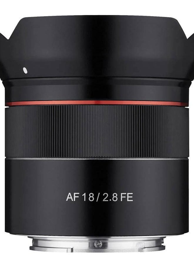 SYIO18AF-E AF 18mm F2.8 Wide Angle auto Focus Full Frame Lens for Sony E Mount, Black