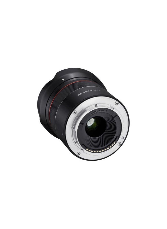 SYIO18AF-E AF 18mm F2.8 Wide Angle auto Focus Full Frame Lens for Sony E Mount, Black