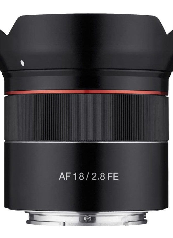 SYIO18AF-E AF 18mm F2.8 Wide Angle auto Focus Full Frame Lens for Sony E Mount, Black