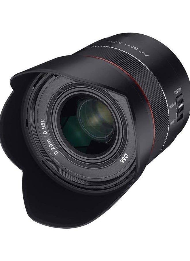 35mm F1.8 Auto Focus Compact Full Frame Wide Angle Lens for Sony E Mount, Black (SYIO3518-E)